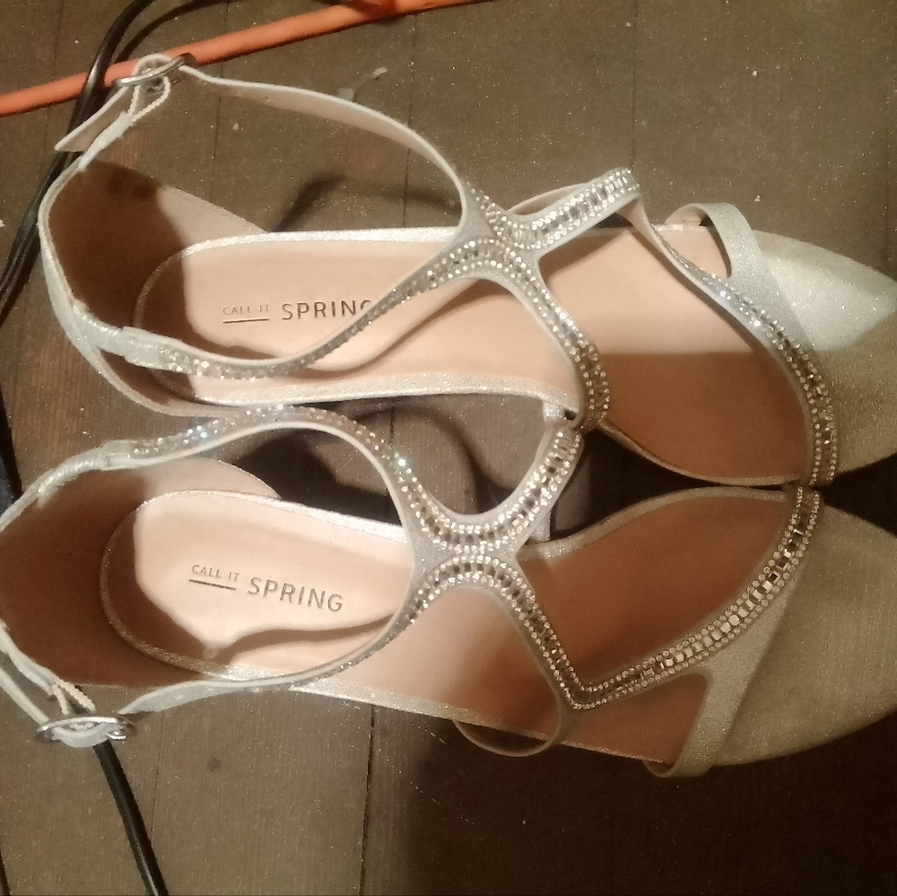 Call It Spring Elegant Silver Heels